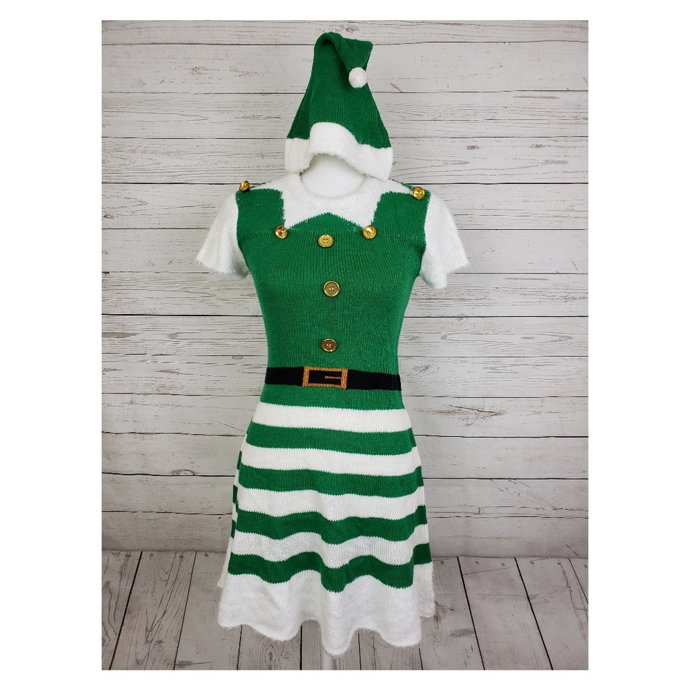 Planet Gold juniors Christmas elf dress